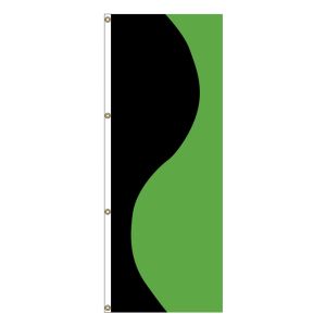 Vertical Flag - Black and Lime