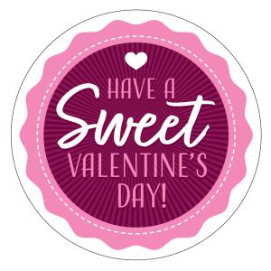 2" Circle Sticker - Sweet Valentines 