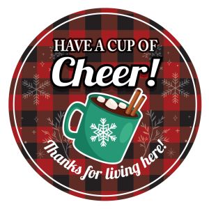 2" Circle Sticker - Cocoa Cup of Cheer