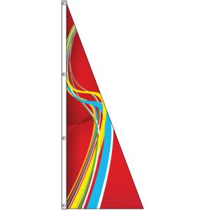 Triangle Flag - Red Swirl