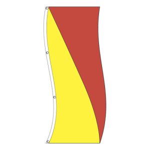 Vertical Flag - Yellow, Red Diagonal