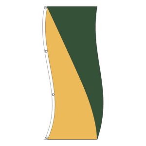 Vertical Flag - Gold, Hunter Green Diagonal