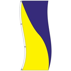 Vertical Flag - Yellow, Purple Diagonal