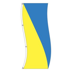 Vertical Flag -  Yellow, Blue Diagonal