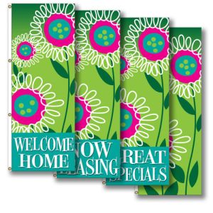 Celebration Daisies Vertical Flags