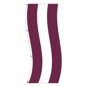 Vertical Flag - Burgundy, White Stripe
