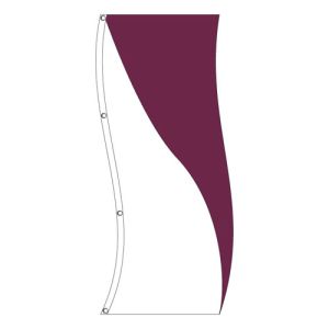 Vertical Flag - White, Burgundy Diagonal