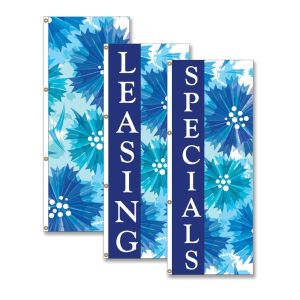 Vertical Flags - Frosted Floral