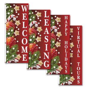 Vertical Flags - Holiday Joy