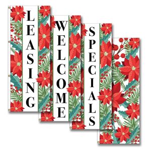 Vertical Flags - Holiday Floral