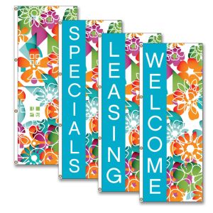 Vertical Flags - Cheerful Floral