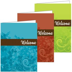 Welcome Folders - Floral Embellishments