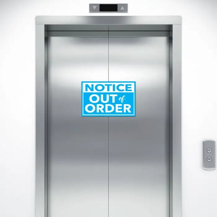 Elevator Magnetic Sign - Out of Order Notice 