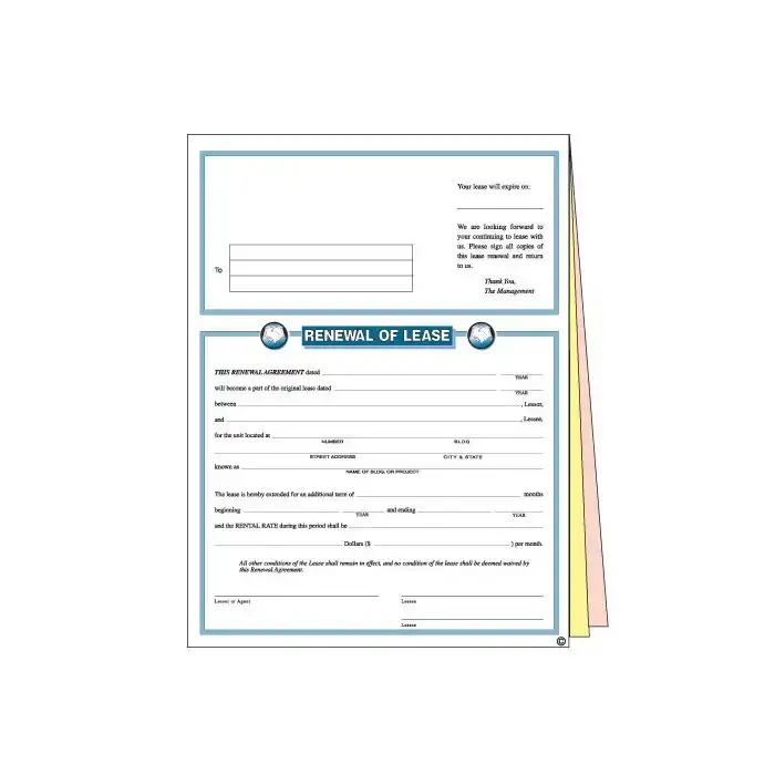 Lease Renewal Form