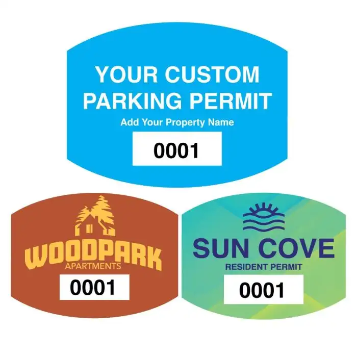 Custom Parking Permit - Rounded Rectangle