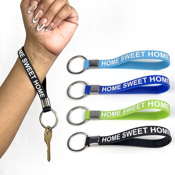 Elevate your property with versatile silicone wristband keychains!