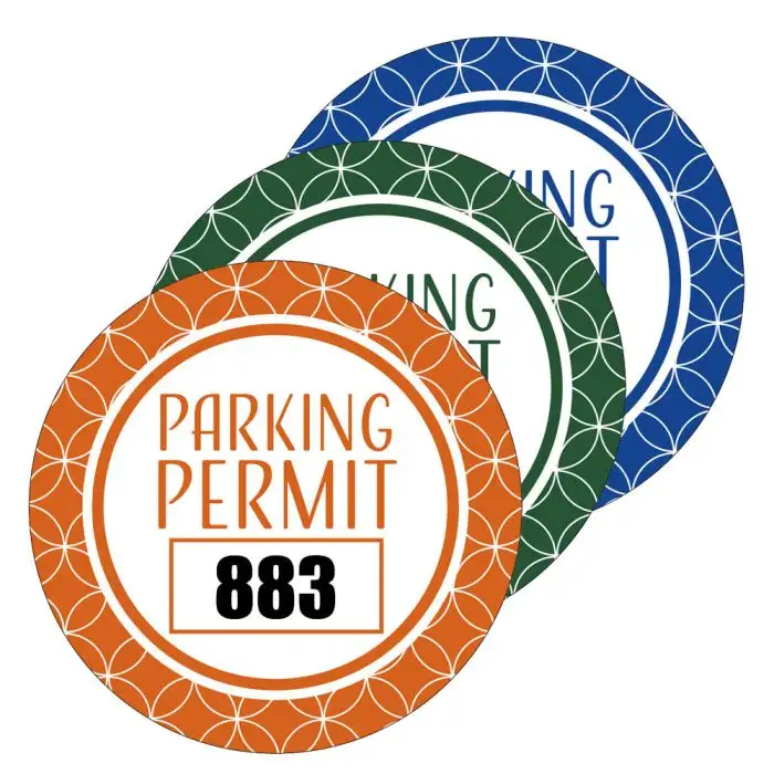Static Cling Permits come in 3 colors