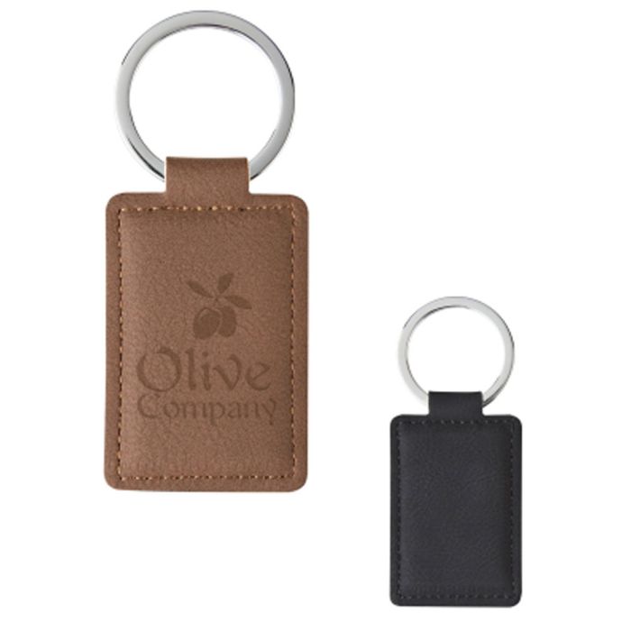 Choose from two colors in the Executive Leatherette Keychain!