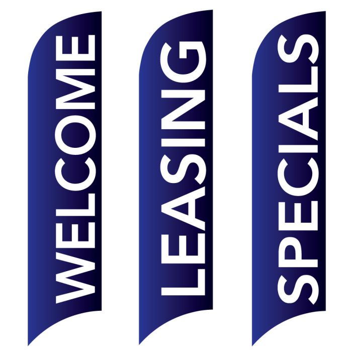 Message Wave Flags - Dark Blue