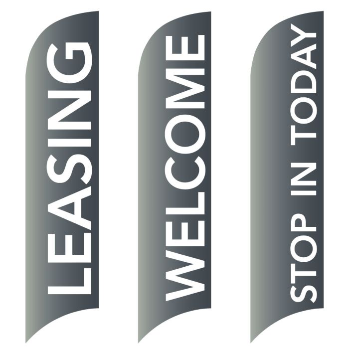 Message Wave Flags - Gray