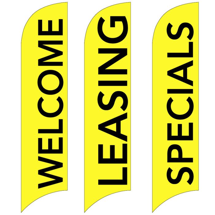 Message Wave Flags - Neon Yellow