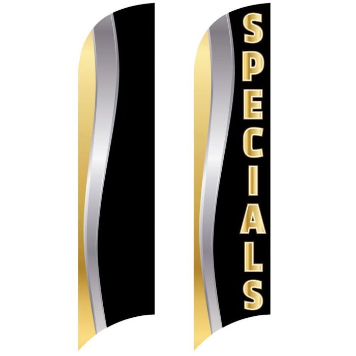 Metallic Wave Flags - Black Gold
