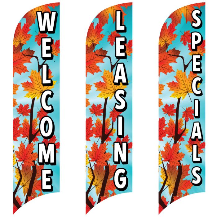 Wave Flags - Sunset Leaves
