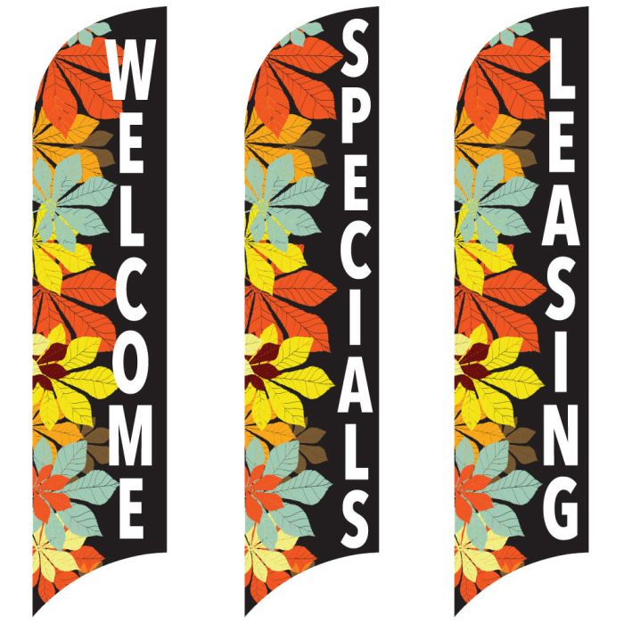 Wave Flags - Harvest Leaves