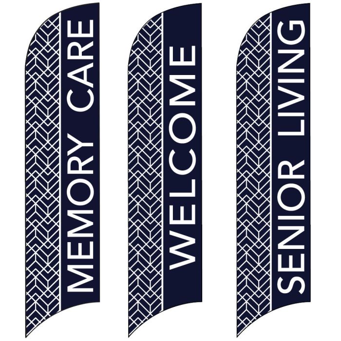 Senior Community Wave Flags - Mod Elegance
