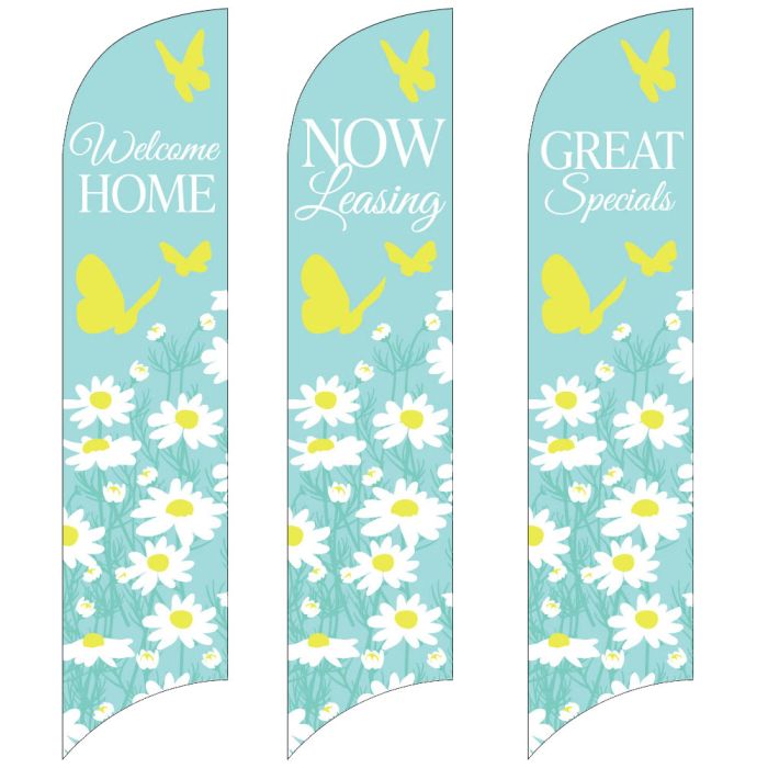 Wave Flags - Butterfly Daisy