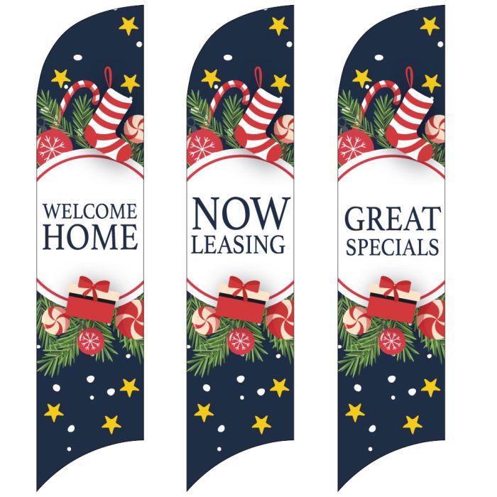 Holiday Wave Flags - Holiday Décor
