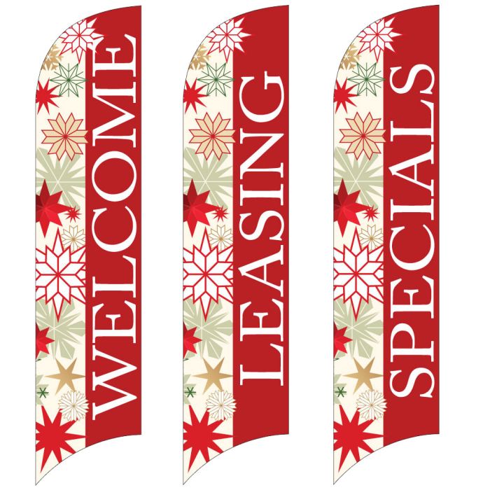 Holiday Wave Flags - Stylish Stars