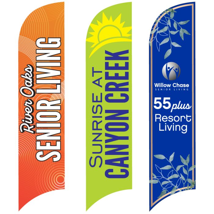 Senior Community  Custom Wave Flag