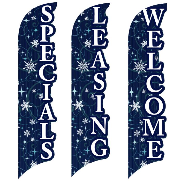 3D Wave Flags - Winter Magic