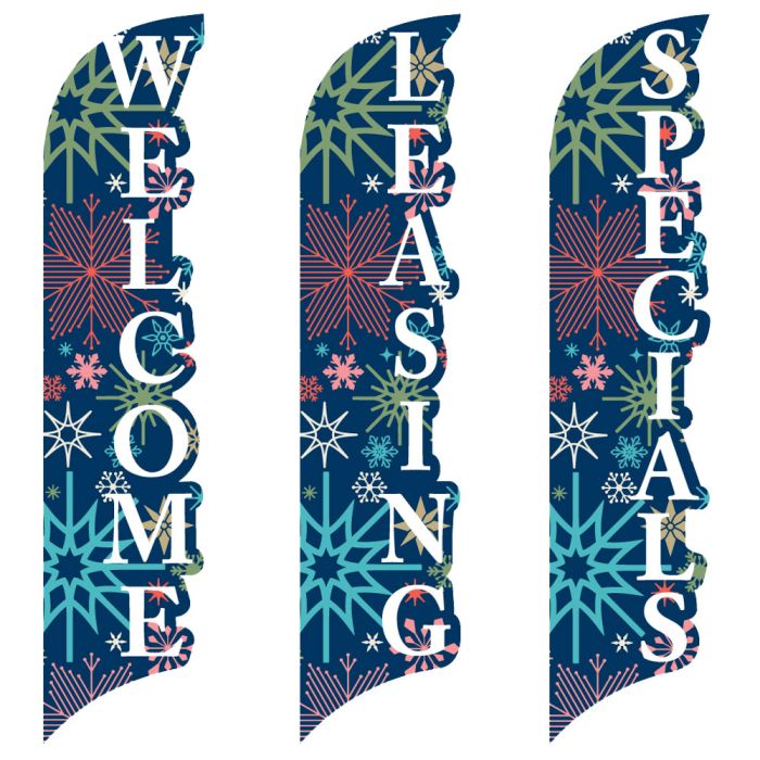 3D Wave Flags - Fun Snowflakes
