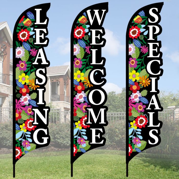 3D Wave Flag Kits - Flowers Galore