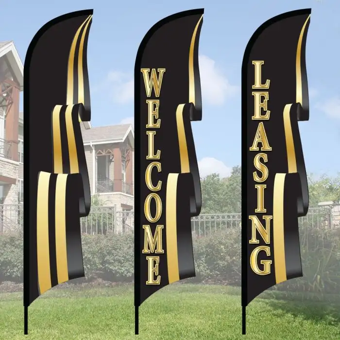 3D Wave Flag Kits - Royal Wave - Black