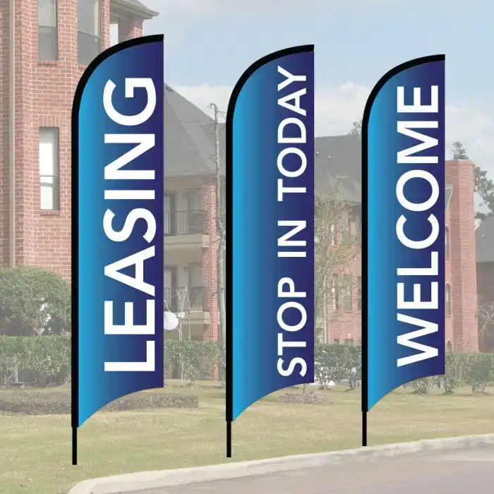 Message Wave Flag Kits - Blue