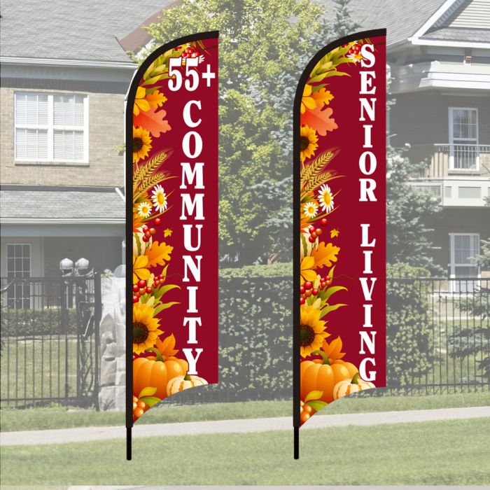 Senior Community Autumn Harvest Wave Flag Kits