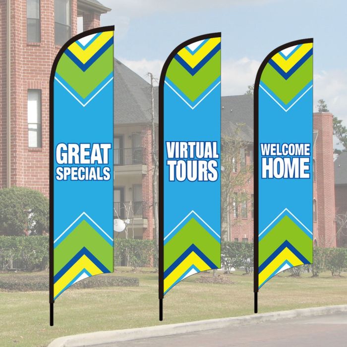 Wave Flag Kits - Bright Chevron