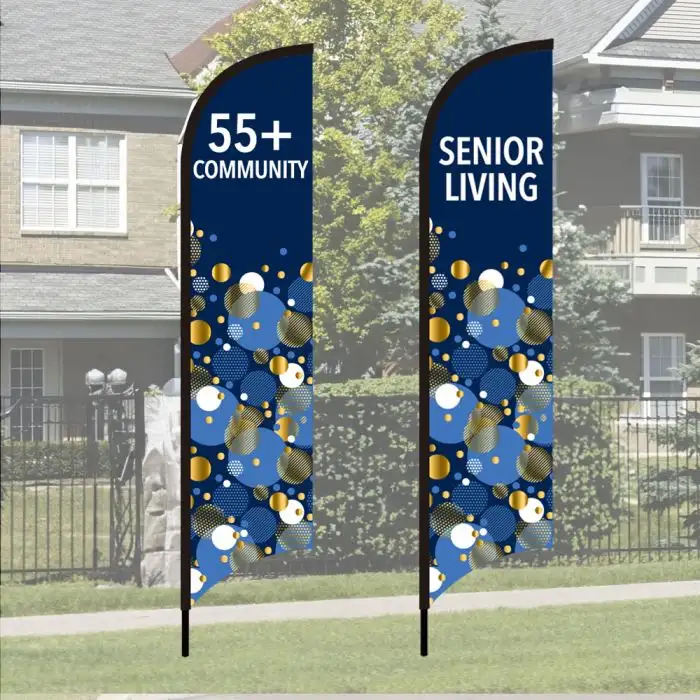 Senior Community Metallic Confetti Wave Flag Kits