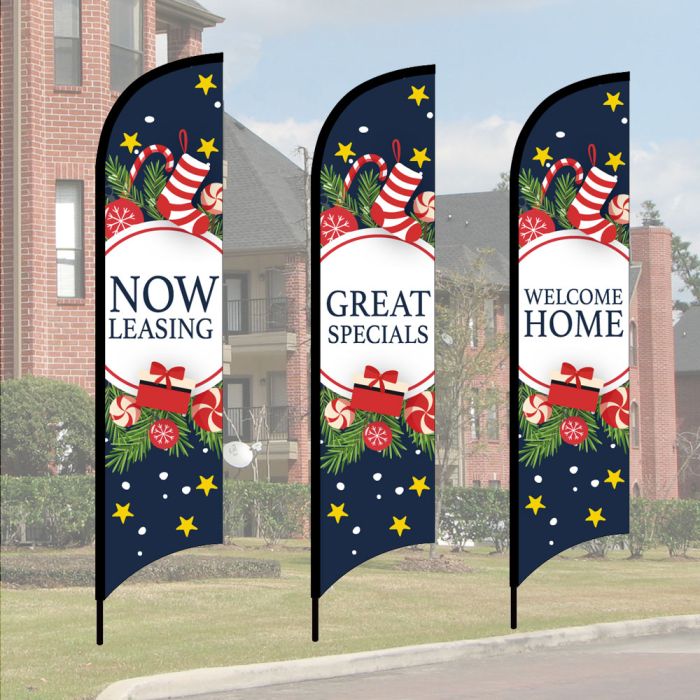 Holiday Wave Flag Kits - Holiday Décor
