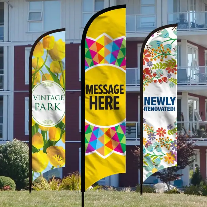 Wave Flag Kit - Semi-Custom - Horizontal Message