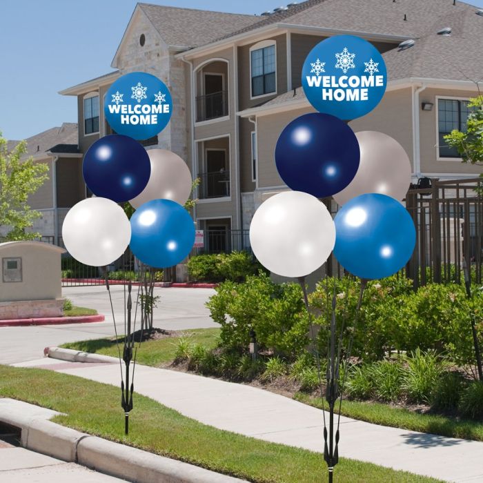 Pick Your Colors - 5 Reusable Balloon Printed Message Cluster
