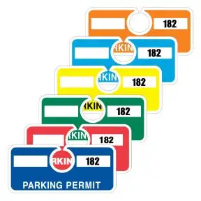 Horizontal Parking Hang Tag - Solid Colors