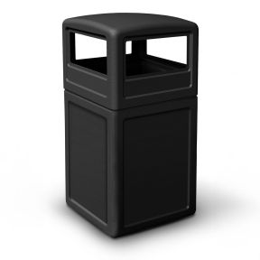Square Trash Cans - 42 Gallon with Dome Top