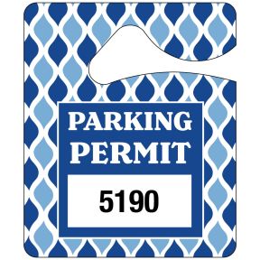 Small Designer Parking Hang Tags - Waves