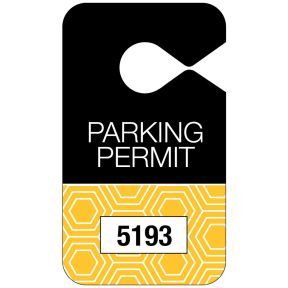 Large Designer Parking Hang Tags - Honeycomb