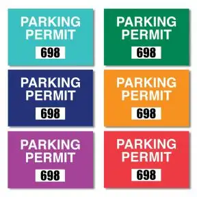 Parking Permit - Inside Adhesive - Rectangle
