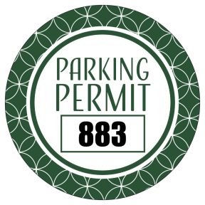 Static Cling Parking Permits - Circle (100 per pack)